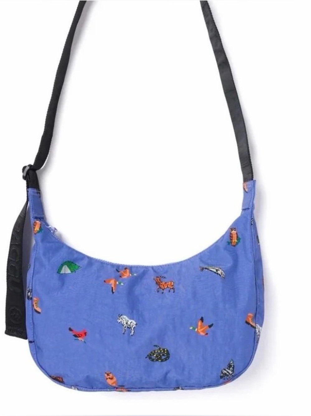 Brand New BAGGU Parks Project Medium Crescent Bag - Violet Naturalist